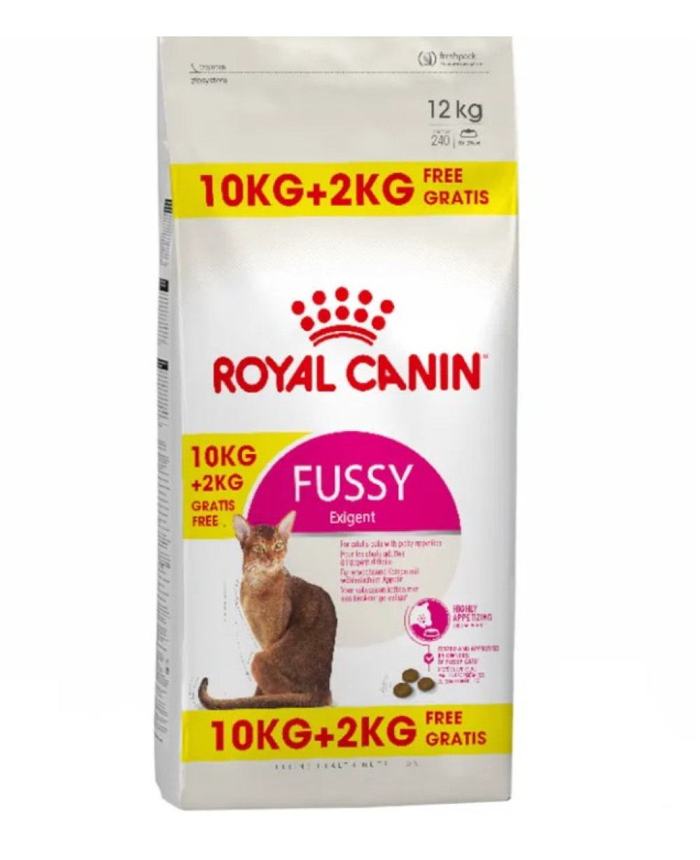 Royal Canin Fussy Cat - Суха храна за капризни котки над 12м.,10кг.+2кг. БОНУС!!!