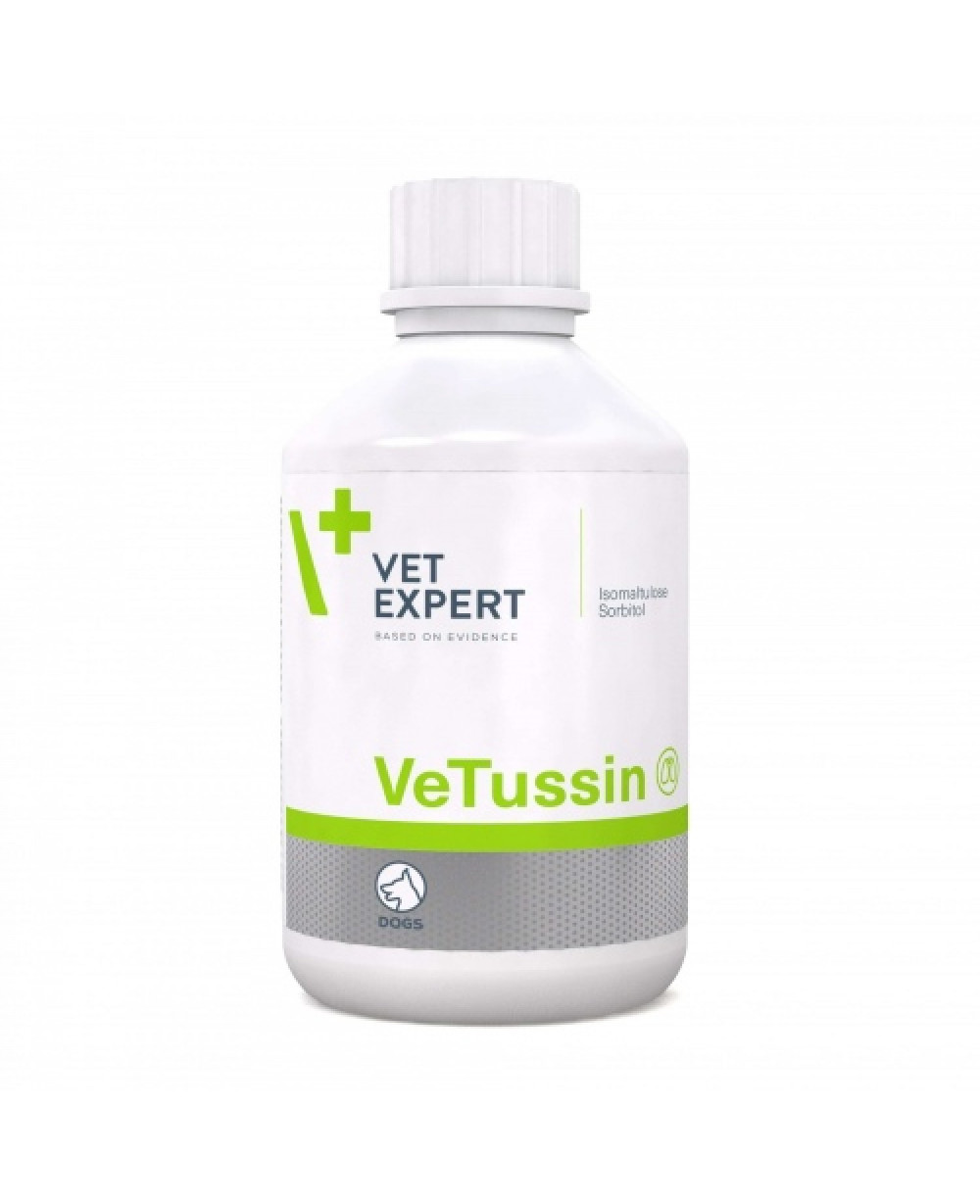 Vet Expert VeTussin - Сироп, хранителна добавка, подпомагаща лечението при кашлица. 100мл.