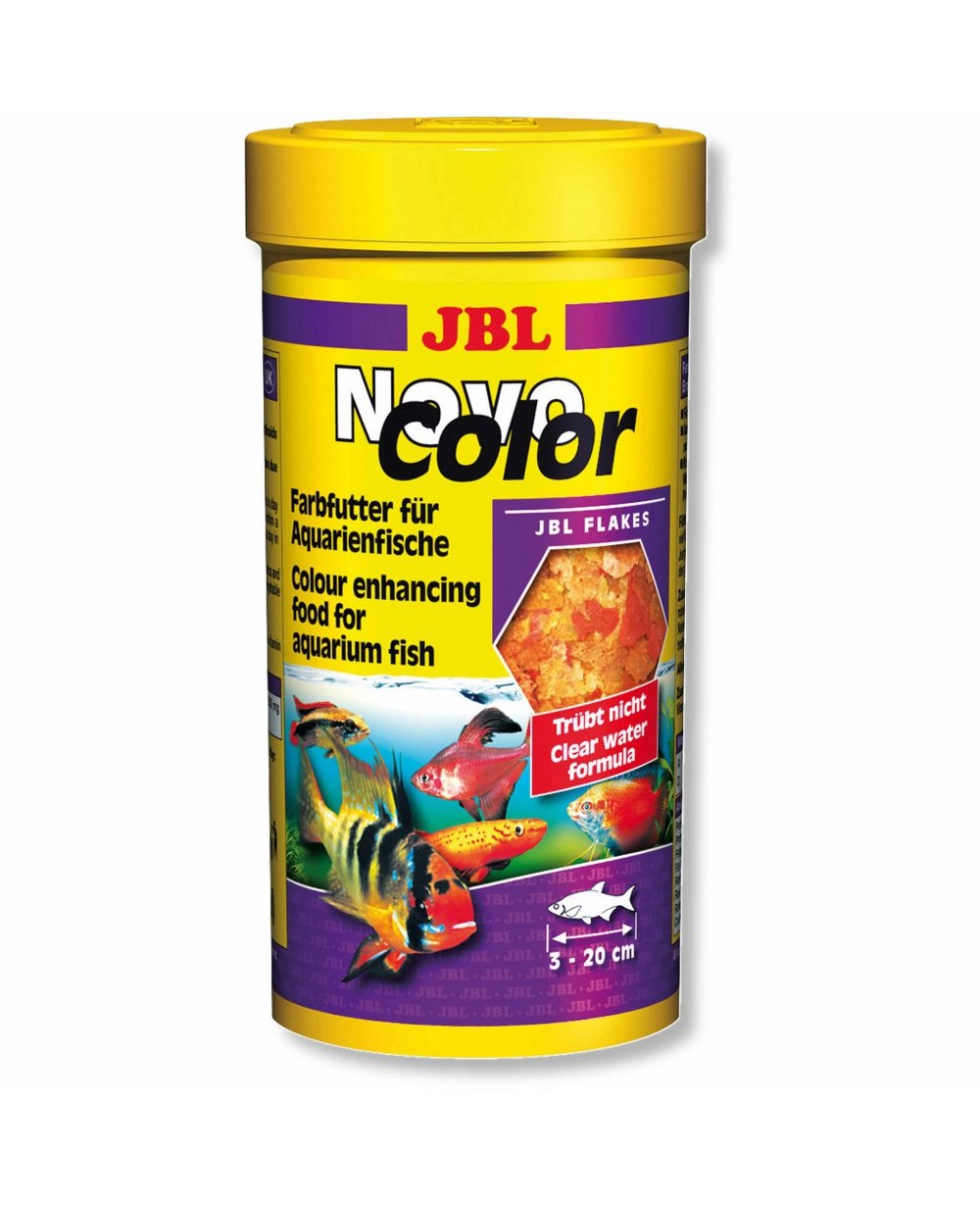 JBL NOVOCOLOR - ХРАНА ЗА ПОДСИЛВАНЕ НА ЦВЕТОВЕТЕ НА ДЕКОРАТИВНИТЕ РИБКИ - ЛЮСПИ 250МЛ.