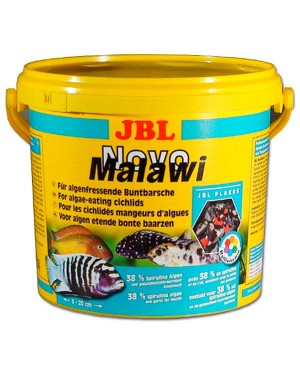 JBL NOVOMALAWI -ХРАНА ЗА РАСТИТИЛНОЯДНИ АФРИКАНСКИ ЦИХЛИДИ-ЛЮСПИ 5,5L