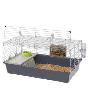  КЛЕТКА ЗА ЗАЙЦИ  CAGE RABBIT 100 - ОБОРУДВАНА 95Х57Х46СМ