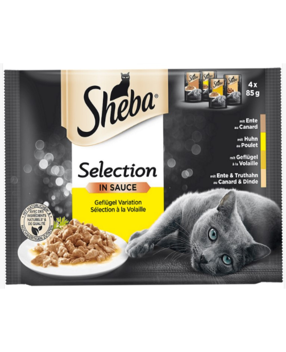 Sheba - pouch птичи ястия 4х85гр.