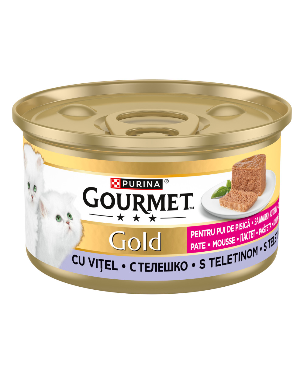 GOURMET GOLD Kitten - мус за малки котенца с телешко, 85г.