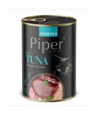 Консерва за кастрирани котки, с риба тон 400 гр. PIPER STERILIZED - БЕЗ зърно
