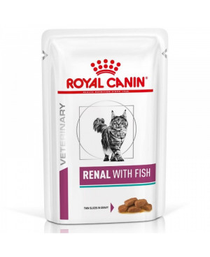 Храна за котки - Royal Canin Vet. Renal with Fish Pouch при бъбречна недостатъчност - 12х85гр.