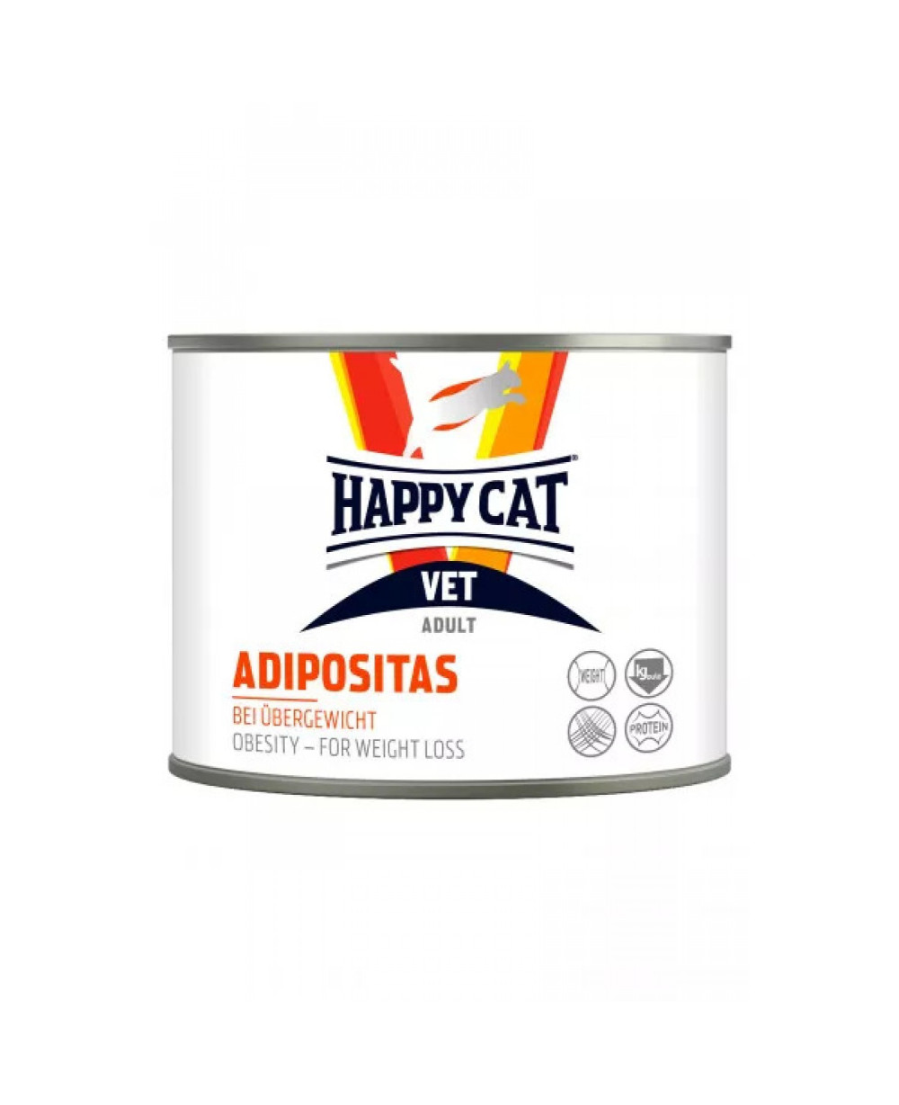 Happy Cat Vet Diet Adipositas/Obesity - консерва 200г. за намаляване на наднорменото тегло.