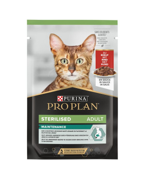 Пауч за котки - Purina Pro Plan Sterilised Beef - 85г.
