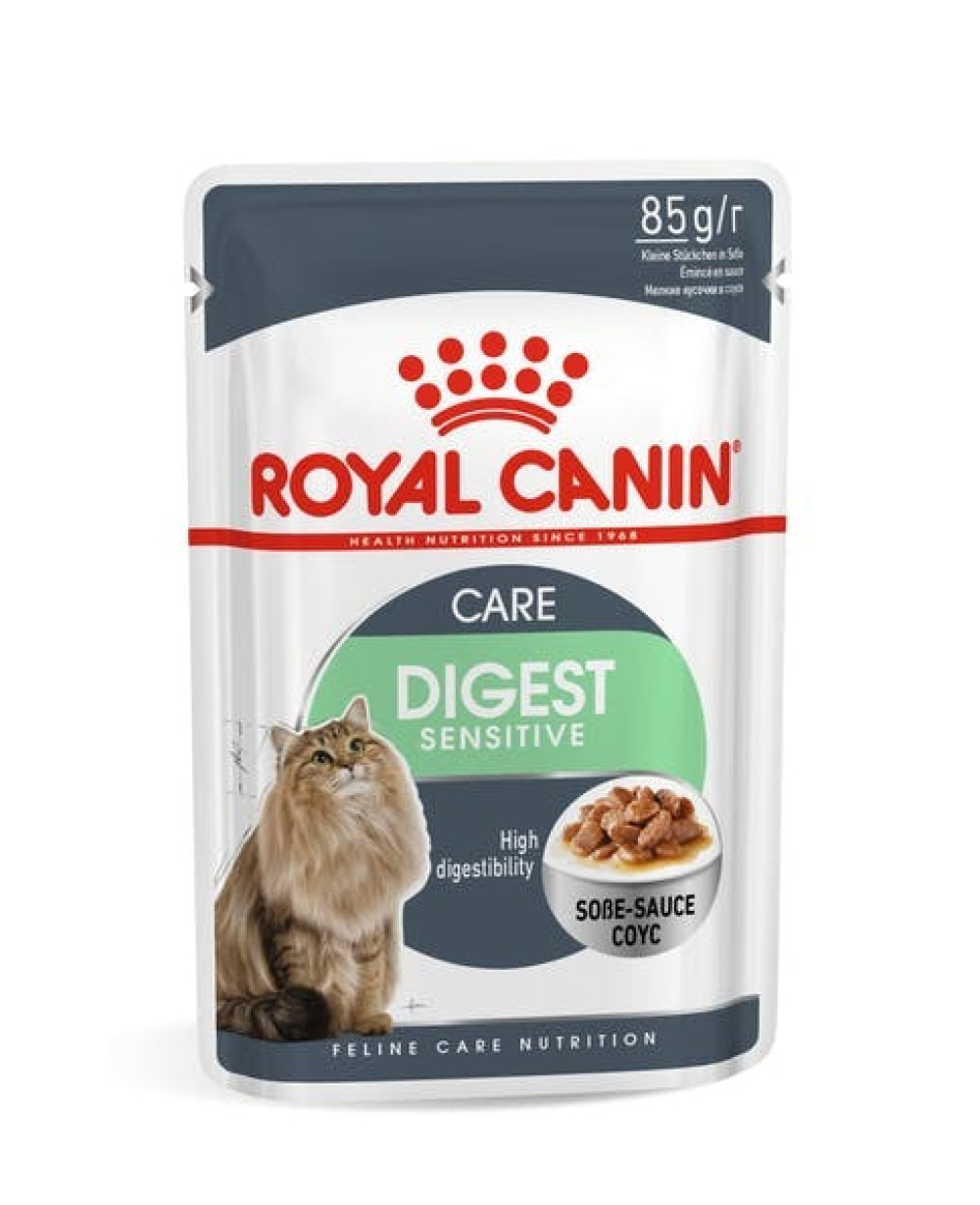 ROYAL CANIN DIGEST CARE SENSITIVE КОТКИ С ЧУВСТВИТЕЛЕН СТОМАХ ПАУЧ 12бр.х85гр.