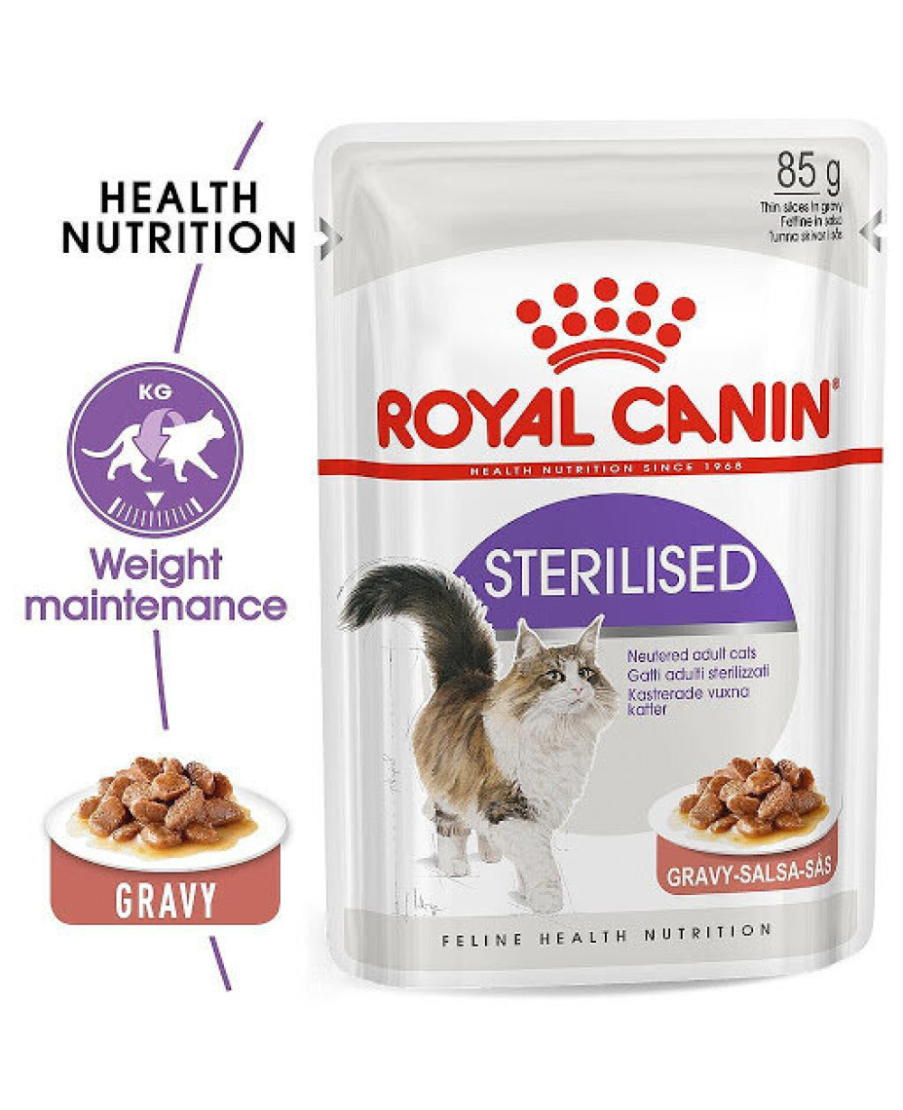 ROYAL CANIN STERILISED КАСТРИРАНИ КОТКИ ПАУЧ в сос12бр.х85гр.