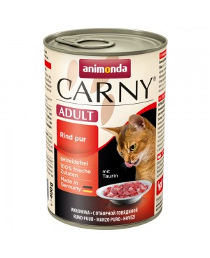 Консерва за котки Carny Adult  -  натурално говеждо 6х400 гр.