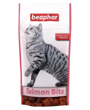 Лакомство за котки с малц BEAPHAR SALMON MALT BITS сьомга, 35 g.