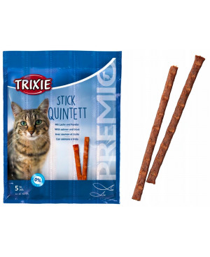 Лакомство за коте  - меки саламени солети за котка с риба, 5 бр.