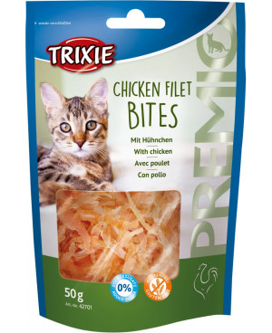 Лакомство за коте  - Trixie - PREMIO Chicken Filet Bites - с парченца пилешко месо 50 гр.