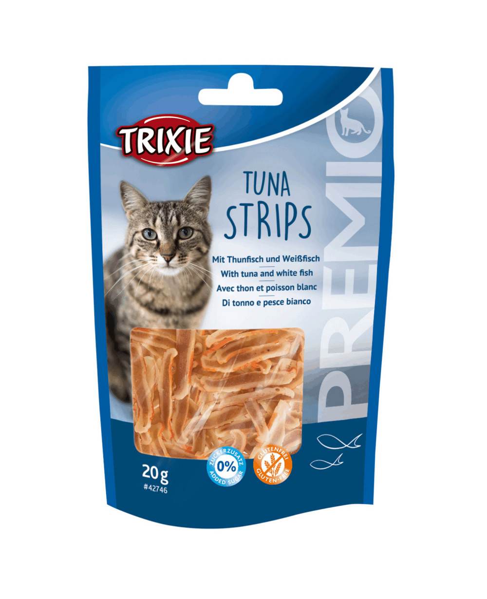Лакомство за коте Trixie -  във формата на ленти с риба тон 20гр.