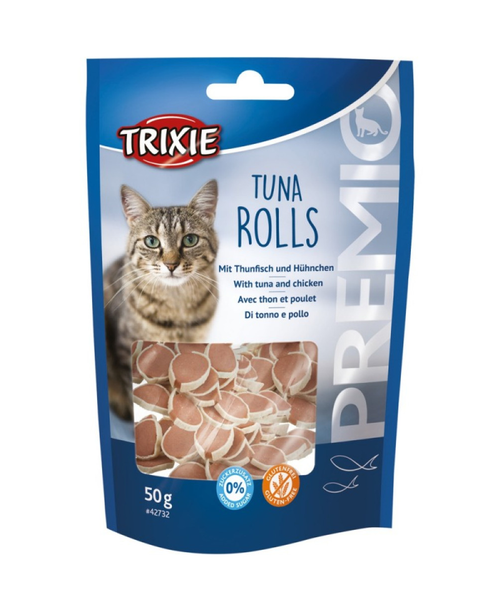 Лакомство За Коте - Trixie Premio Tuna Rolls - С Риба Тон И Пиле-50гр.