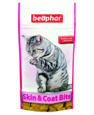 Лакомство за котки с малц BEAPHAR SKIN & COAT BITS, 35 g.
