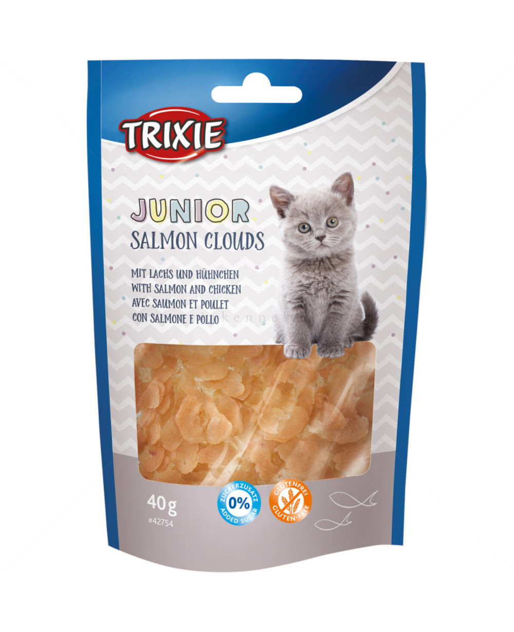 Лакомство За Коте - Trixie Junior Salmon Clouds - филенца със сьомга за малки котенца 40гр.