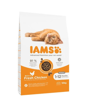 IAMS Cat Kitten с пиле - суха храна за малки котенца 10кг.