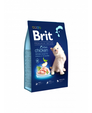 Суха храна за котки - Brit Premium Kitten  с пиле 8кг.