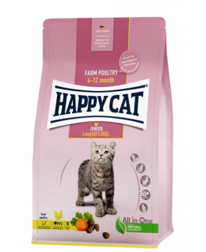 Суха храна Happy Cat Young Junior Farm Poultry за подрастващи котки до 12 месеца. 10кг.