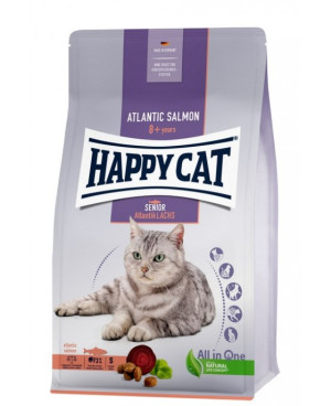 Суха храна Happy Cat Senior Atlantic Salmon - за котки на възраст над 8 години, със сьомга 4кг.