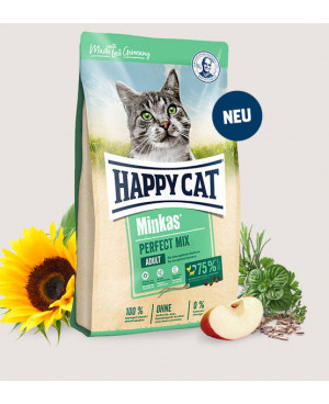 Суха храна за котки Happy Cat Minkas Perfect Mix-10кг-с пилешко, агнешко и риба