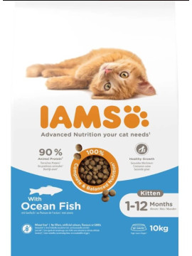 IAMS Cat Kitten с риба- суха храна за малки котенца 10кг.