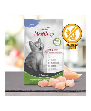 Суха храна за котки - Platinum MeatCrisp Kitten с 83% пилешко, БЕЗ зърнени култури 3кг.