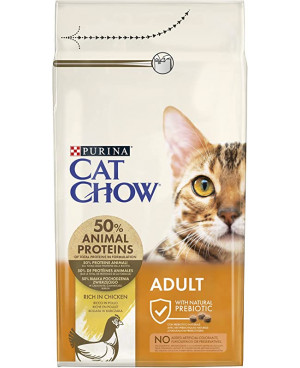 Суха храна за котки над 1г. - Cat Chow Adult Chicken с Пилешко Месо 15кг