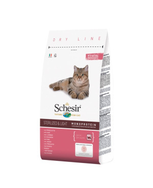 Schesir Cat Sterilized & Light With Ham с прошуто - Суха храна за кастрирани котки 10kg.