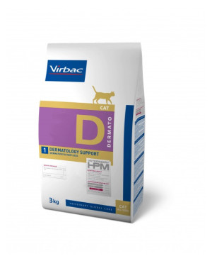 Virbac HPM Diet Cat Dermatology Support D1 3кг.