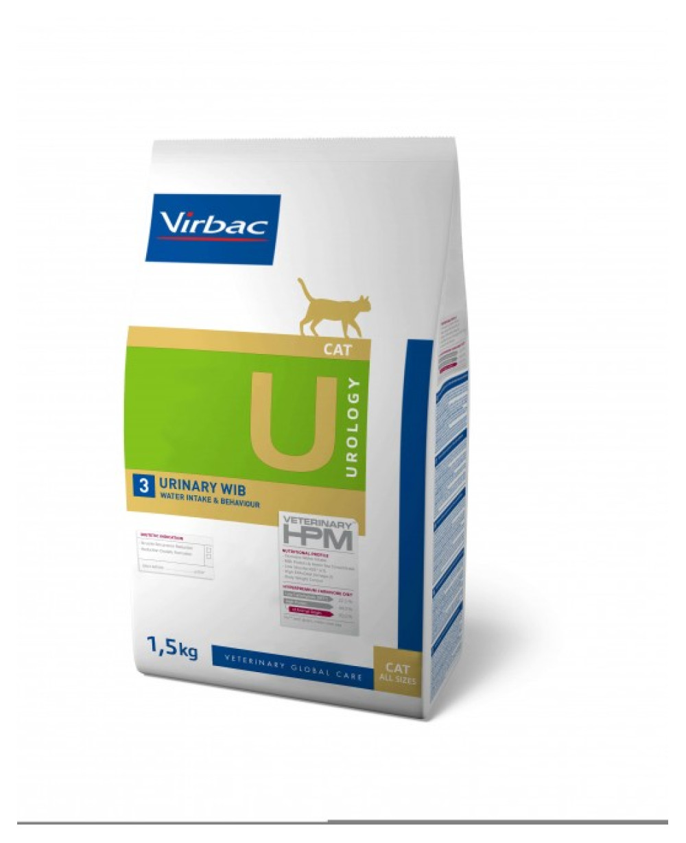 Virbac HPM Diet Cat Urology WIB U3 1.5кг.