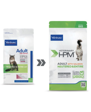 Virbac Cat Adult Neutered&Entire Cat Salmon 7кг. За кастрирани котки над 12 месеца.