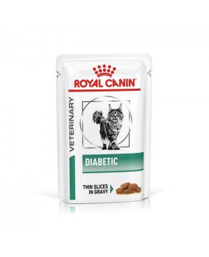 Храна за котки Royal Canin Diabetic Cat POUCH - храна за израстнали котки при диабет 12х85гр.