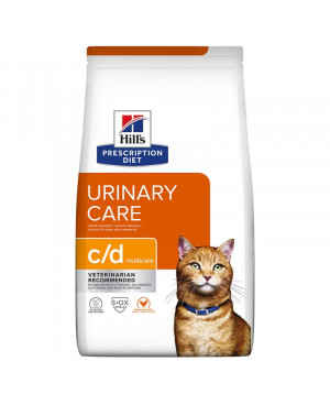 Суха храна за котки - HILL'S Feline c/d Multicare пиле 8кг.- диета за котки с уролити
