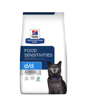 Hill's Prescription Diet Feline d/d Duck&Green Pea - хипоалергенна храна за котки 1.5кг.