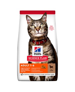 Суха храна за котки Hill's  Adult  cats с агнешко месо и ориз 10кг.