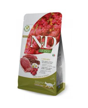 N&D Cat Quinoa Urinary Duck 5кг.с патешко месо, киноа, червена боровинка и лайка.