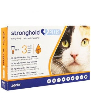 Stronghold PLUS от 2.5-5кг. Препарат за Вътрешно И Външно Обезпаразитяване При Котки, 1 Пипета