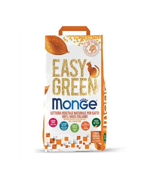 MONGE EASY GREEN 100% CORN – НАТУРАЛНА РАСТИТЕЛНА ТОАЛЕТНА ЗА КОТКИ С ЦАРЕВИЦА 10л.