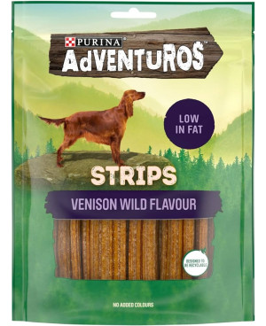 Лакомство за куче  AdVENTuROS Strips с еленско 90гр.