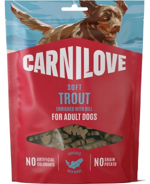 Меко Лакомство Carnilove Semi Moist Snack Trout enriched with Dill - с пъстърва и копър 200гр.