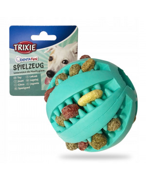 дентална играчка за куче 7 см - ментова топка Trixie Tooth Ball Fun Mint Flavour