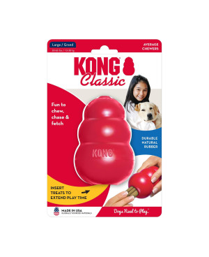 KONG Classic large - играчка  за кучета от едри породи ,с отвор за лакомства
