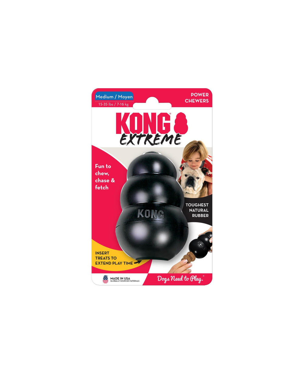 KONG Extreme M - кокал за кучета  от средни породи ,с отвор за лакомства