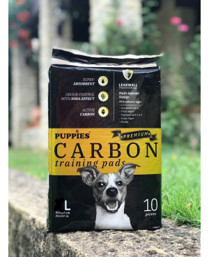 Puppies carbon L - размер 60х60 - хигиенна подложка за кучета с активен въглен 10 бр.