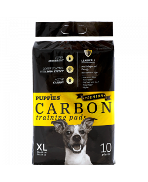 Puppies carbon XL - размер 90х60 - хигиенна подложка за кучета с активен въглен 10 бр.
