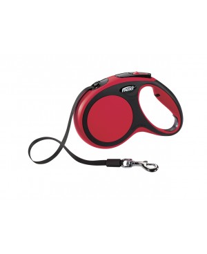 автоматичен повод Flexi comfort S - 5м. до 15 кг. лента,червен