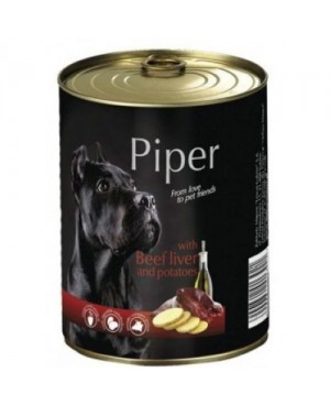 Консерва за кучета PIPER - Телешки дроб с картофи 800гр.