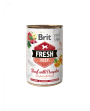 Консерва за кучета, свежо меню Brit Fresh Beef with Pumpkin - говеждо и тиква 400гр. - Кучета